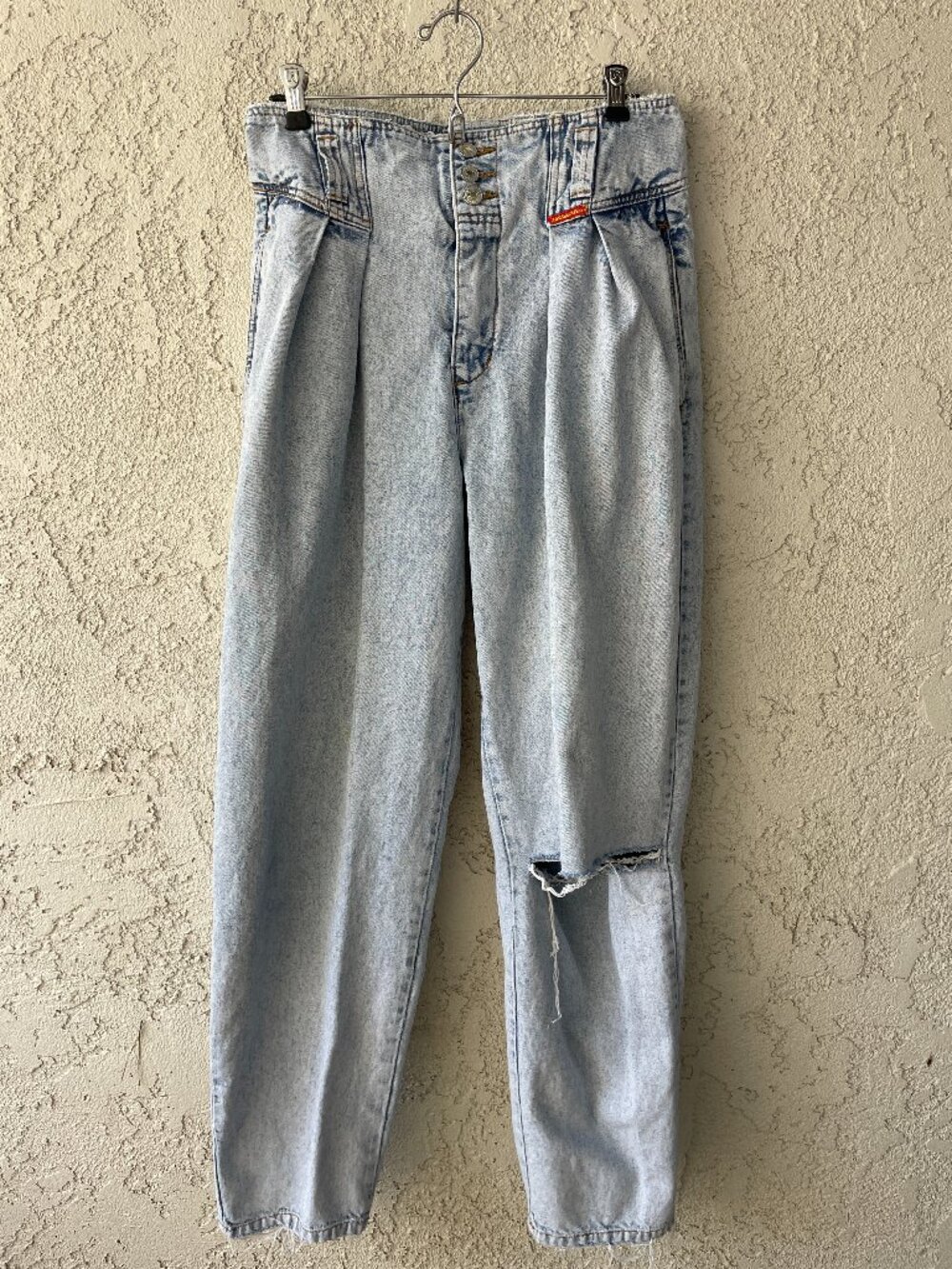 Vtg 80s Jordache Studio Acid Wash High Waisted Tapered Mom Jeans Women's Size 10